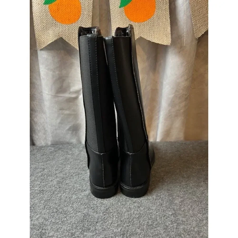 Steve Madden Youth Girls J-Alix Embellished Leather Boots, Black Size 13